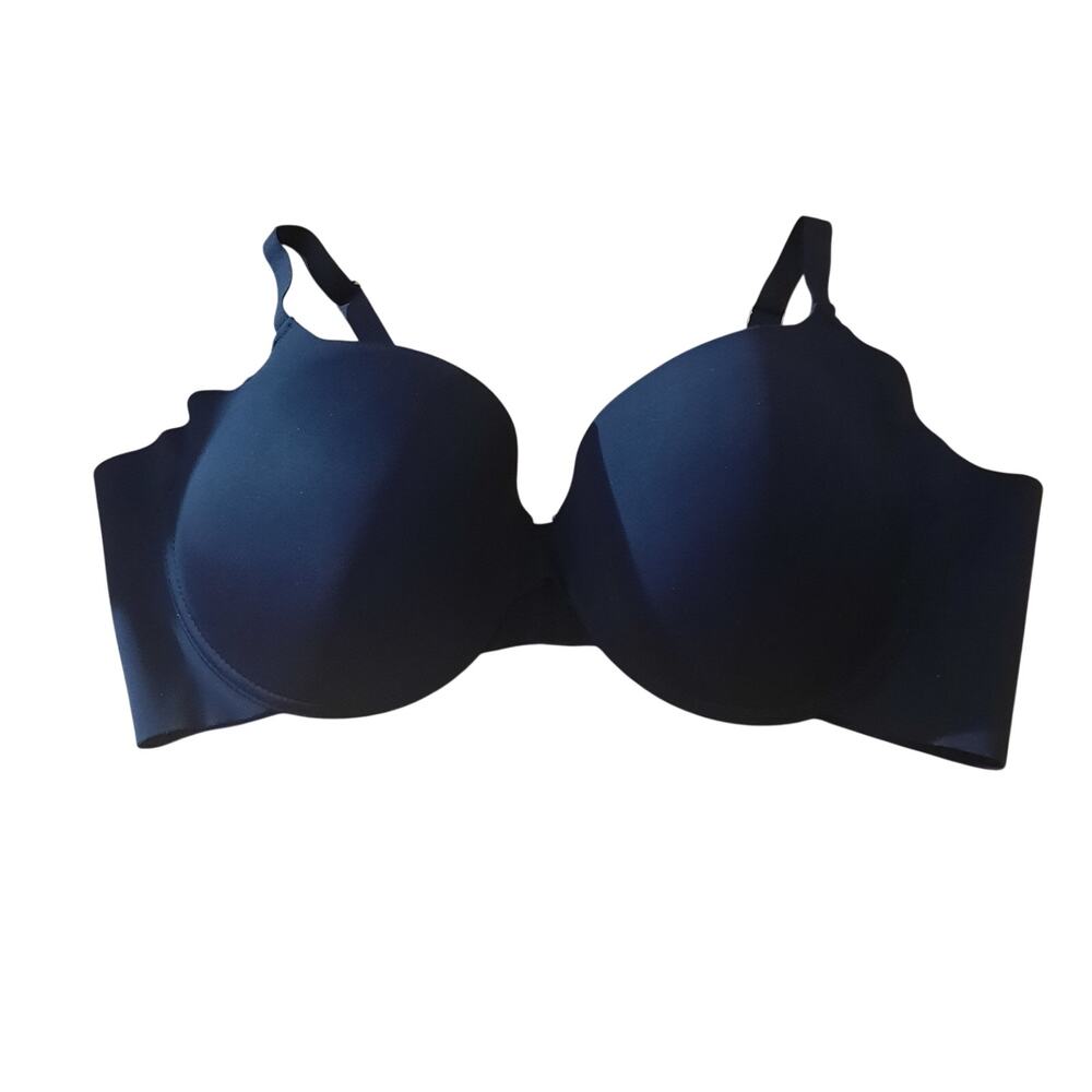 Anne Klein Womens Seamless Underwire Black T-Shirt Bra Size 42C